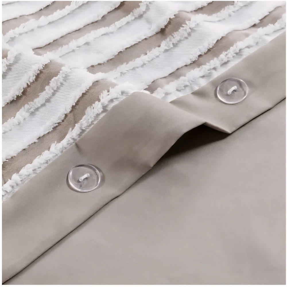 Madison Park 3pc King/California King River clpped Jacquard Duvet Cover Set Off
